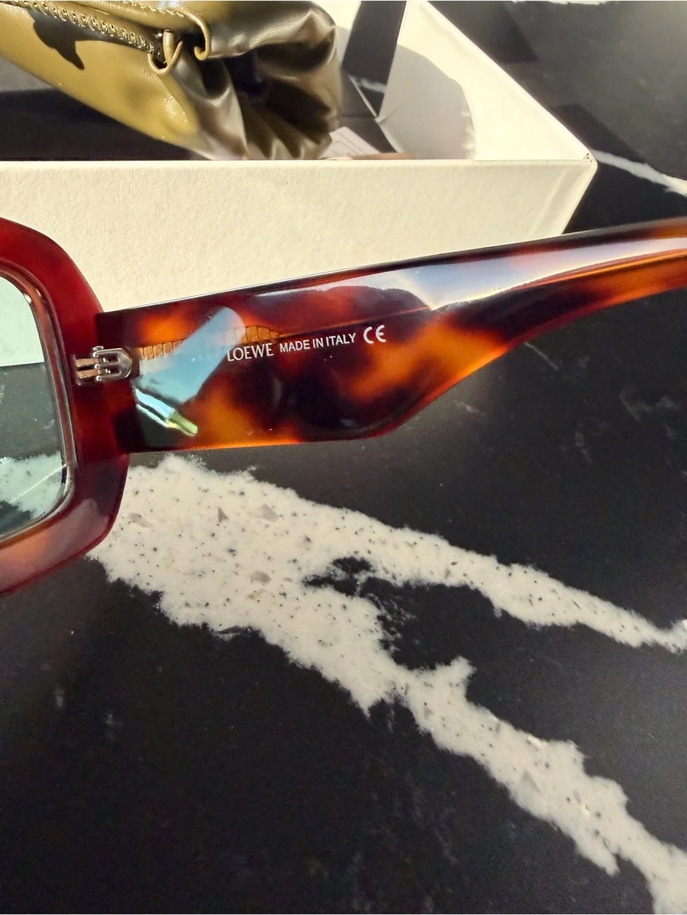 Loewe Oversized Square Tortoiseshell Frame Sunglasses - Brown